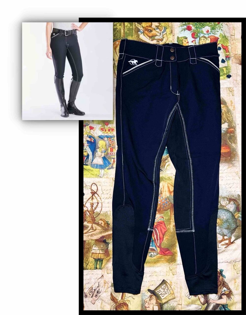 Smartpak Piper Evolution Suede Full Seat Riding Breeches Black 24R Equestrian